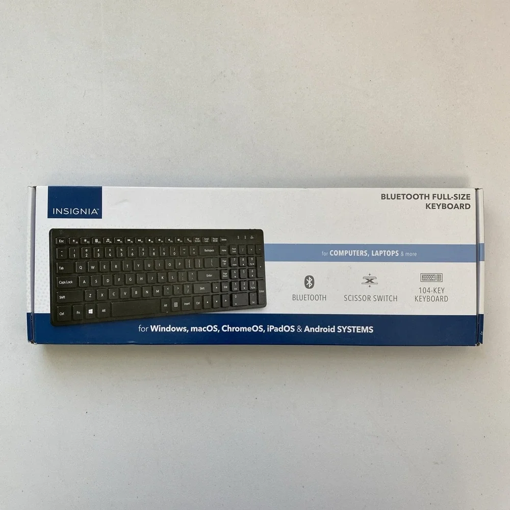 Insignia‎ - Full-size Bluetooth Scissor Switch Keyboard - NS-PK3KCB2 - GRADE A